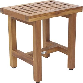 Patented 18" Grate Lotus Teak Shower Bench