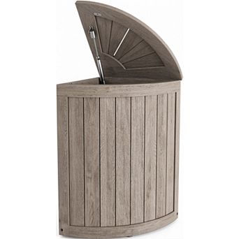 Kai Mist-Shield Corner Teak Laundry & Storage Hamper
