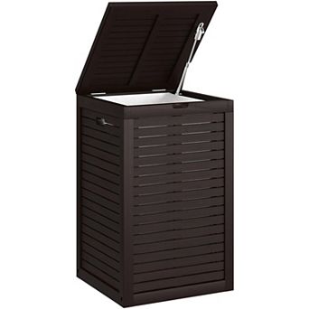 Spa Mocha-Shield Medium-Size Teak Laundry or Storage Hamper