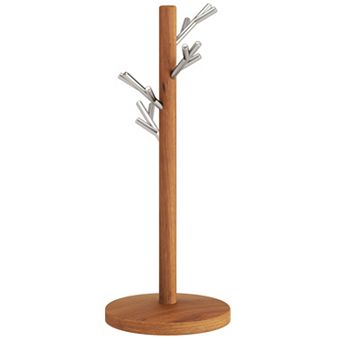Manada Teak & Stainless Steel Jewelry Stand