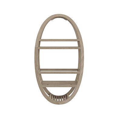 Patented Moa Mist-Shield Teak Shower Organizer