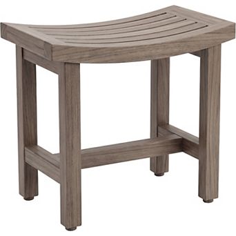 Patented 18" Sumba Mist-Shield Lotus Teak Shower Bench with Elevated Height