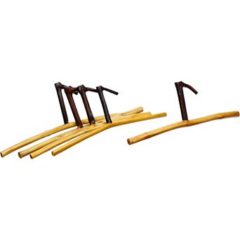 Moa Set of Five Teak Wood Hangers