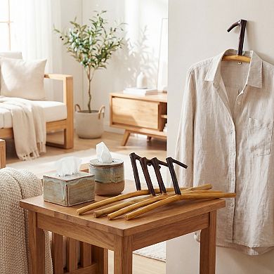 Moa Set of Five Teak Wood Hangers