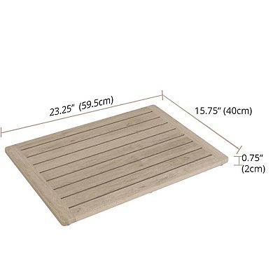 Spa Mist-Shield Teak Bath & Shower Mat