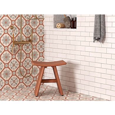 18" Asia-Bjon Lite Solid Top Teak Shower Bench