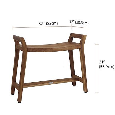 Patented Asia Ascend Estate Teak Shower Bench with Elevated Height
