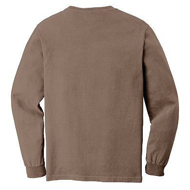 Fall Block Painted - Women's Garment Dyed Long Sleeve Graphic T-Shirt