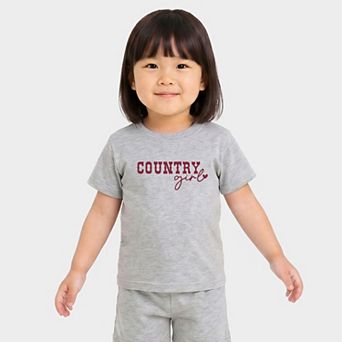Country Girl Heart - Toddler Crew Shorts Set