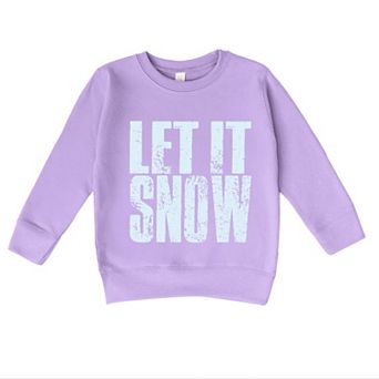 Let It Snow Block Distressed - Toddler Graphic Sweatshirt
