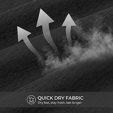 Farmhouse Linen Textured Quick Dry No Hook Shower Curtain Liner Set