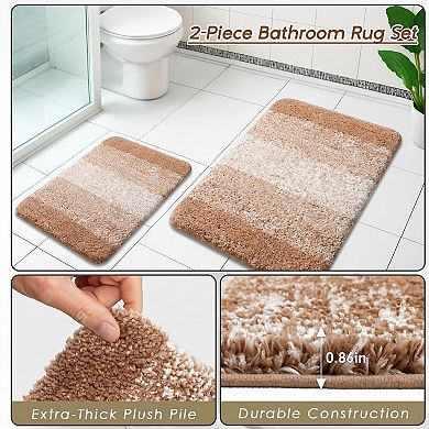 25 Piece Complete Bathroom Set With Shower Curtain Rugs Towels And Accessories
