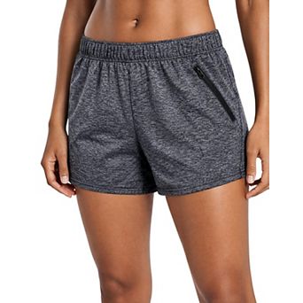 Womens 5-Pack Athletic Lounge Workout Shorts Zipper Pockets Lightweight Casual
