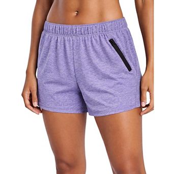 Womens 5-Pack Athletic Lounge Workout Shorts Zipper Pockets Lightweight Casual