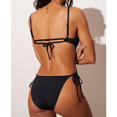 Women's Strappy Cutout Swimsuit Adjustable Straps Removable Pads Quick Dry Beach Bathing Suit