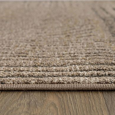 World Rug Gallery Modern Patchwork High-Low Indoor Area Rug, Neutral Geometric Design, Jute Backing