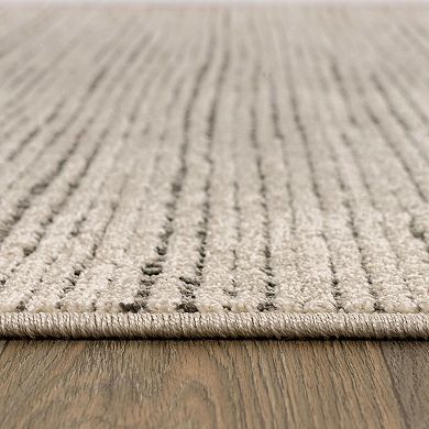 World Rug Gallery Textured High-Low Indoor Runner Rug, Neutral Sandstone Design, Jute Backing