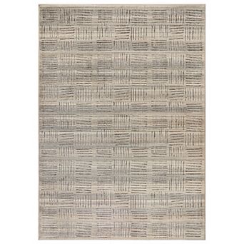 World Rug Gallery Textured High-Low Indoor Area Rug, Neutral Sandstone Design, Jute Backing, Living