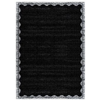 World Rug Gallery Modern Abstract Grid Indoor Area Rug, Polypropylene with Jute Backing for Living