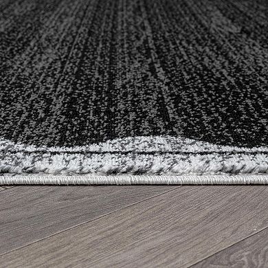 World Rug Gallery Modern Abstract Grid Indoor Area Rug, Polypropylene with Jute Backing for Living