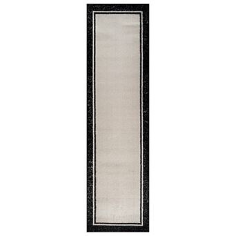 World Rug Gallery Modern Transitional Bordered Area Rug for Living Room, Bedroom, or Entryway Low