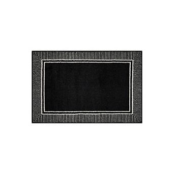 World Rug Gallery Modern Distressed Bordered Area Rug for Living Room, Bedroom, or Entryway Low