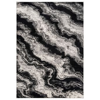 World Rug Gallery Modern Contrast Area Rug for Living Room, Bedroom, or Entryway Low Pile Indoor