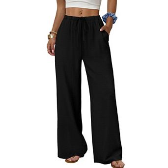 Women's Casual High Waist Wide Leg Long Pants Trousers
