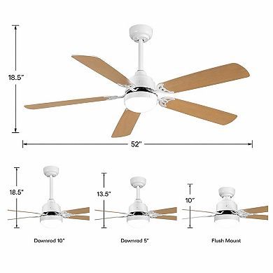 52-Inch Ceiling Fan with Adjustable Lighting and Customizable Airflow for Year-Round Comfort