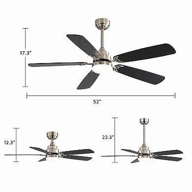 52-Inch Ceiling Fan with Adjustable Lighting and Customizable Airflow for Year-Round Comfort