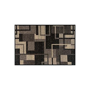 World Rug Gallery Contemporary Geometric Power Loomed Indoor Area Rug, Vibrant Ruby Abstract