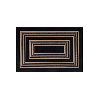 World Rug Gallery Ornate Framed Border Power Loomed Indoor Area Rug, Bold Crimson Decorative Frame