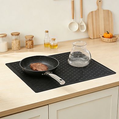 Versatile 3-Piece Silicone Dish Drying Mat Set Multi-Size Non-Slip Kitchen Draining Pads