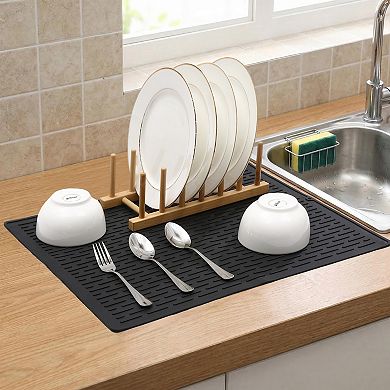 Versatile 3-Piece Silicone Dish Drying Mat Set Multi-Size Non-Slip Kitchen Draining Pads