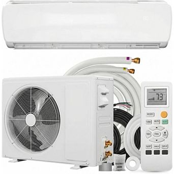 12000 BTU Mini Split AC, 19 SEER2, 30dB, 750 Sq Ft, 230V, R32, Install Kit