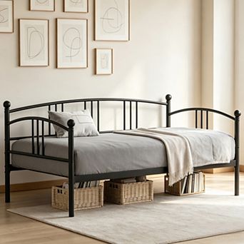 Modern Twin Daybed Frame with Under-bed Storage for Guest Room Bedroom, Easy Assembly