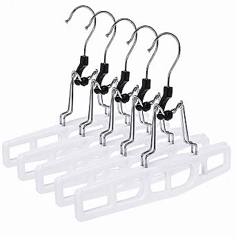 10 Pack Space Saving Skirt Pant Hangers Heavy Duty Locking Clasp Multipurpose