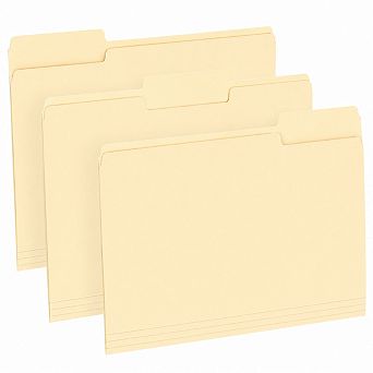 200 Pack Manila File Folders 1/3 Cut Tab Letter Size Organizing Storage