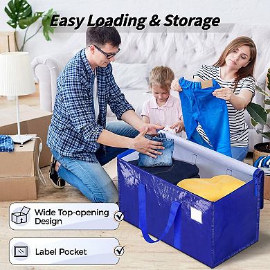 Extra Large Heavy Duty Moving Bags Clear Storage Totes For Moving College Dorms Storage