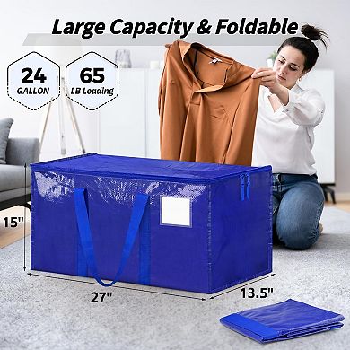 Extra Large Heavy Duty Moving Bags Clear Storage Totes For Moving College Dorms Storage