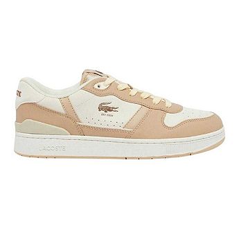 Lacoste Mens T-Clip Leather Low Cut Flat Trainers