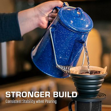 Stainless Steel Camping Kettle For Boiling Water And Brewing Coffee Over Open Flames
