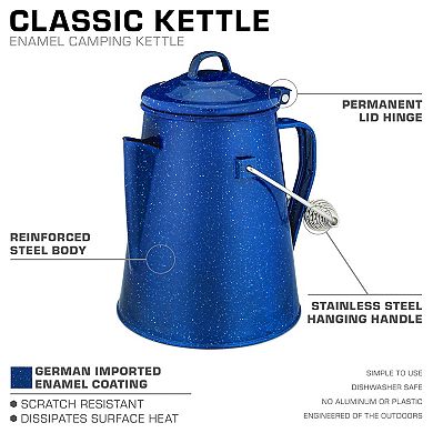 Stainless Steel Camping Kettle For Boiling Water And Brewing Coffee Over Open Flames