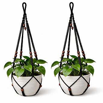 35 Inch Macrame Plant Hanger Cotton Cord Boho Home Decor Indoor Outdoor
