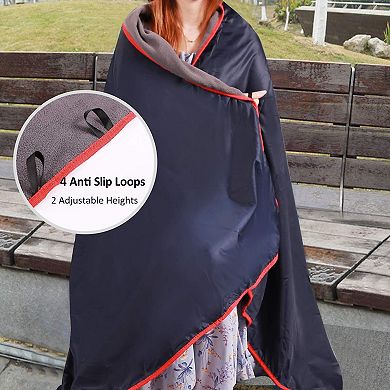 Waterproof Fleece Stadium Blanket Warm Windproof Large Lightweight Outdoor Camping Picnic