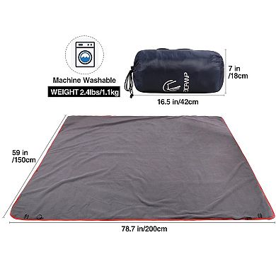 Waterproof Fleece Stadium Blanket Warm Windproof Large Lightweight Outdoor Camping Picnic
