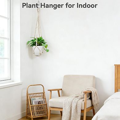 Macrame Cotton Hanging Planter Holder Boho Indoor Outdoor Home Decor