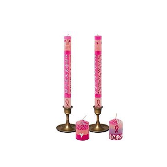 Pink on Pink Painted Candles