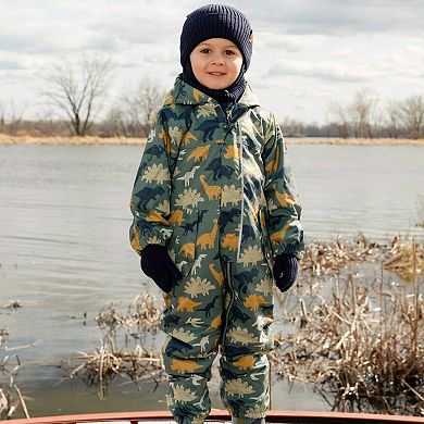 Kids Boy Rain Boots In Rubber Dinosaur Print