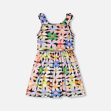 Big Kids Girl Dress Printed Flowers